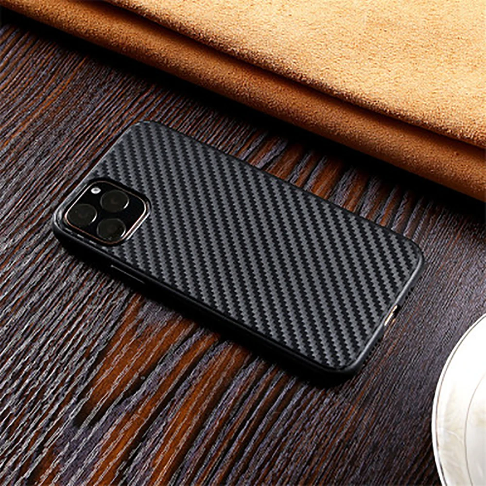Роскошный Мягкий Нескользящий чехол из углеродного волокна для iPhone12 Mini Pro Max