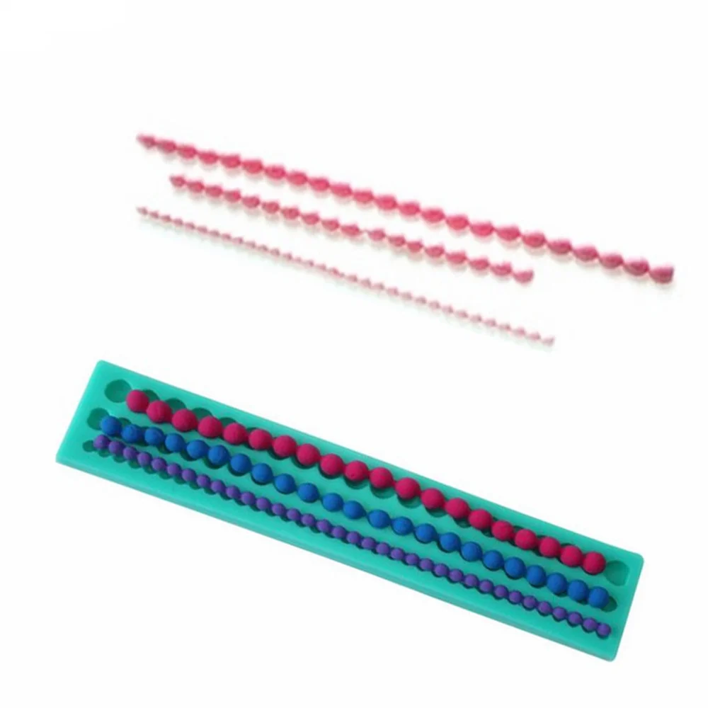 Длинные жемчужные формы для моделирования из мастики силиконовая форма торта