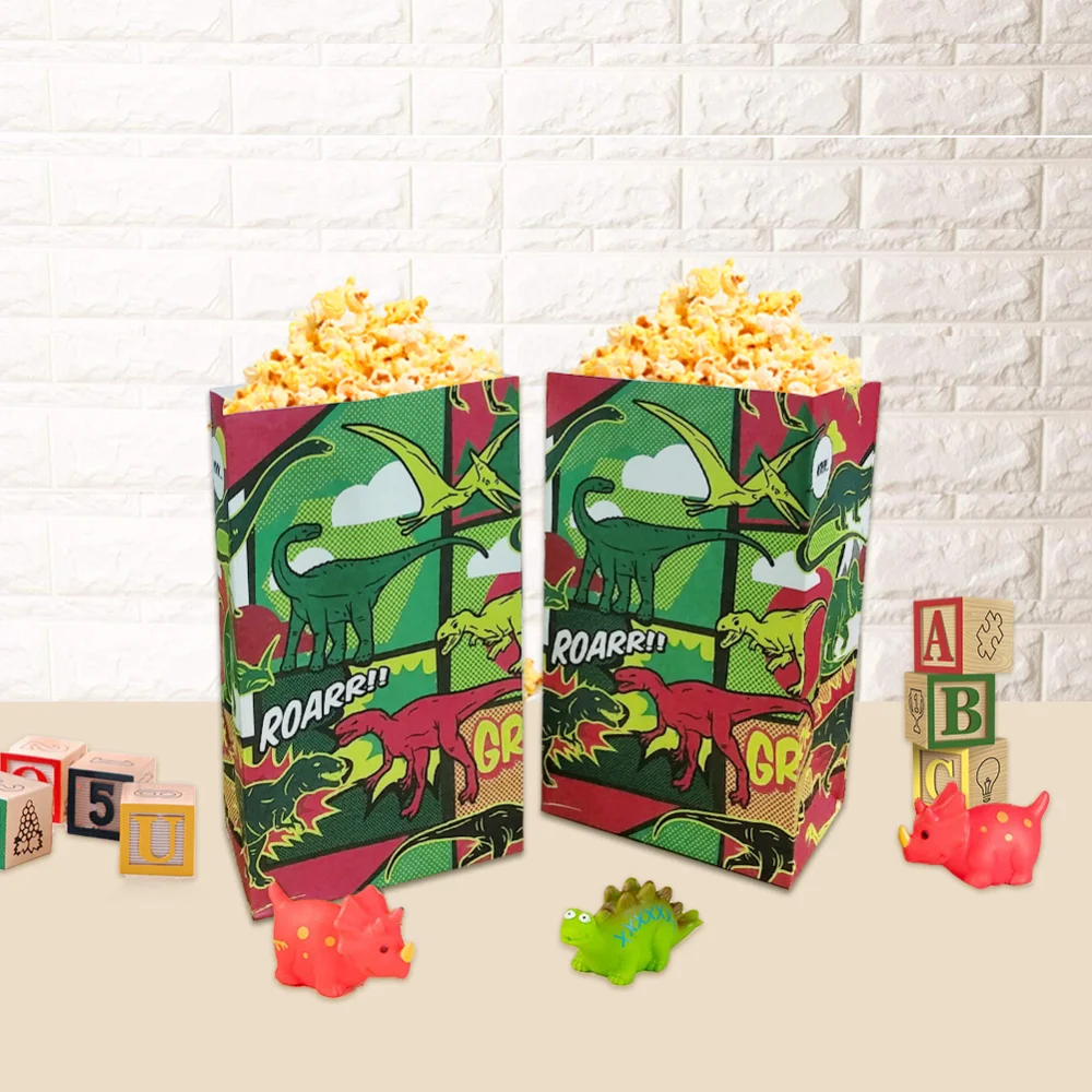 12 шт. сумки для конфет с рисунком динозавра подарочные пакеты детей динозавр день