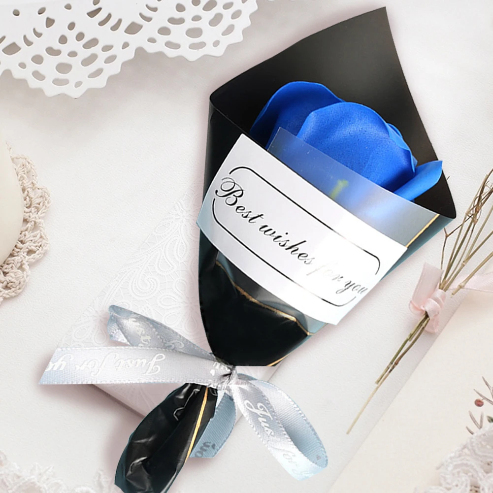 

Soap Flowers Bouquet Artificial Eternal Rose Red For Valentines Day Wedding Party Gift Best Decoration Case Festival Gift