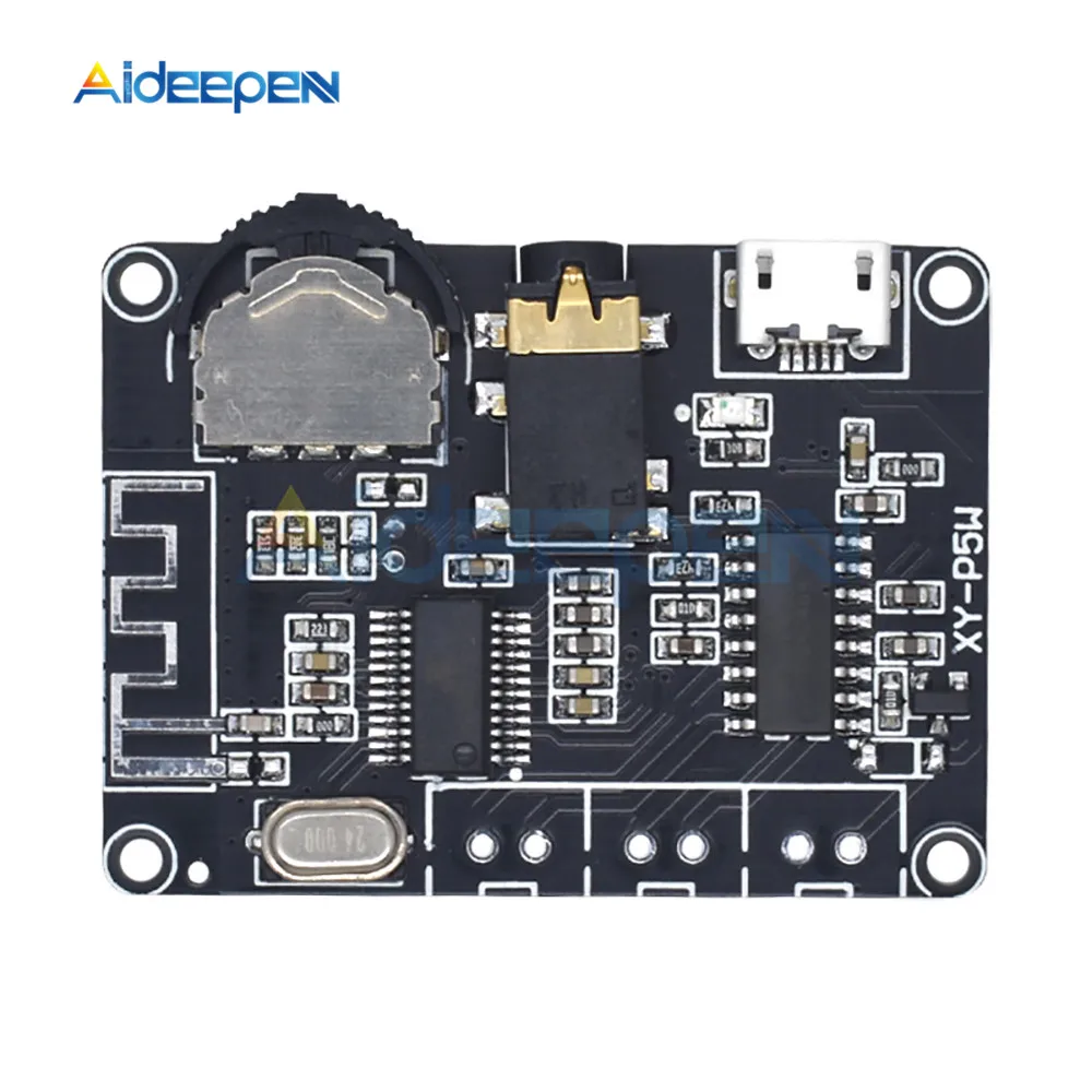 

5 Вт + 5 Вт PAM8406 Bluetooth 5,0 DC 3,7-5V стерео модуль усилителя мощности звука XY-P5W для Arduino DIY Kit