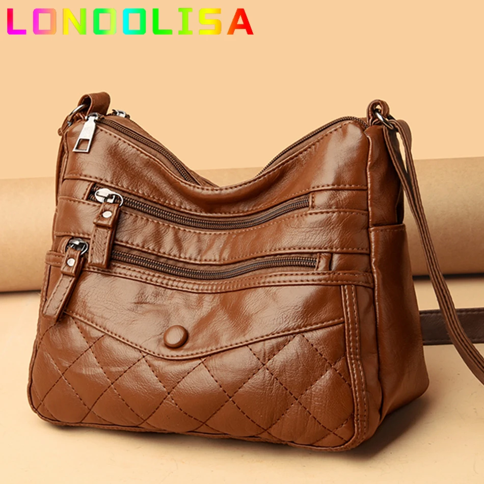 

Women Shoulder Messenger Bag Autumn and Winter PU Leather Bolsa Femme Light Handbag and Purse Female Large Crossbody Sac A Main