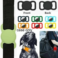 protective airtag case for airtags tracking silicone case for pet dog cat soft anti loss for apple airtags cover hangable ring