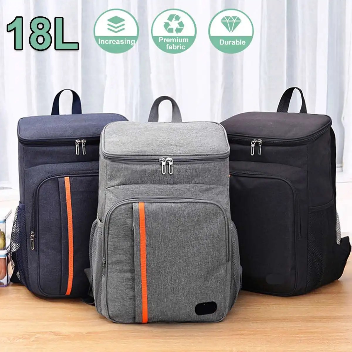 

18L Portable Cooler Bag Insulated Bag Picnic Ice Pack Thermal Picnic Bag Picnic Food Beverage Storage Bag Lunch Box