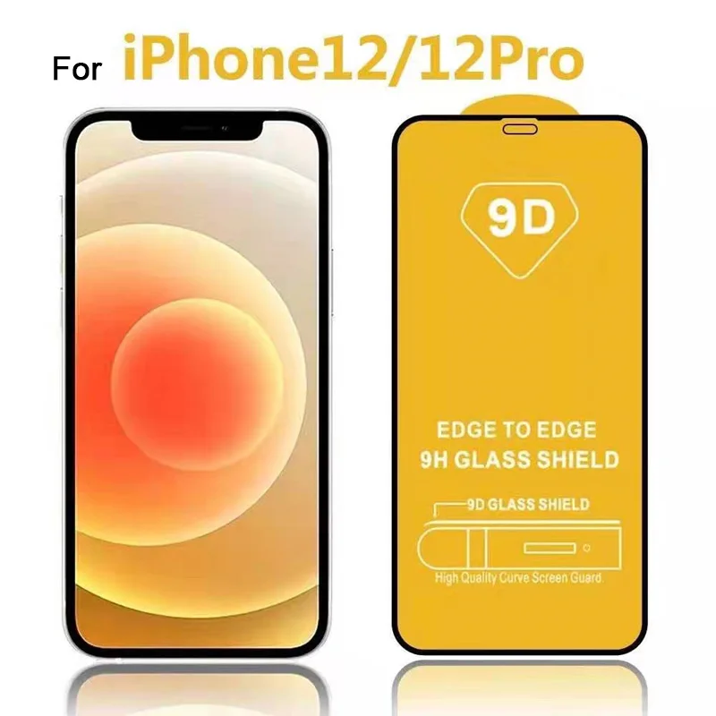 Sinzean 100 шт 9D/10D полное закаленное стекло для iphone 12 pro max/11 Pro/SE 2020/XS MAX/XR/6/7/8 Plus 2.5D