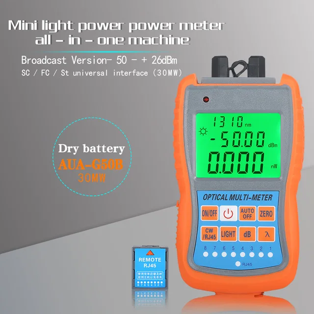 COMPTYCO AUA G70B/50B 4в1 мини оптический измеритель мощности Визуальный дефектоскоп