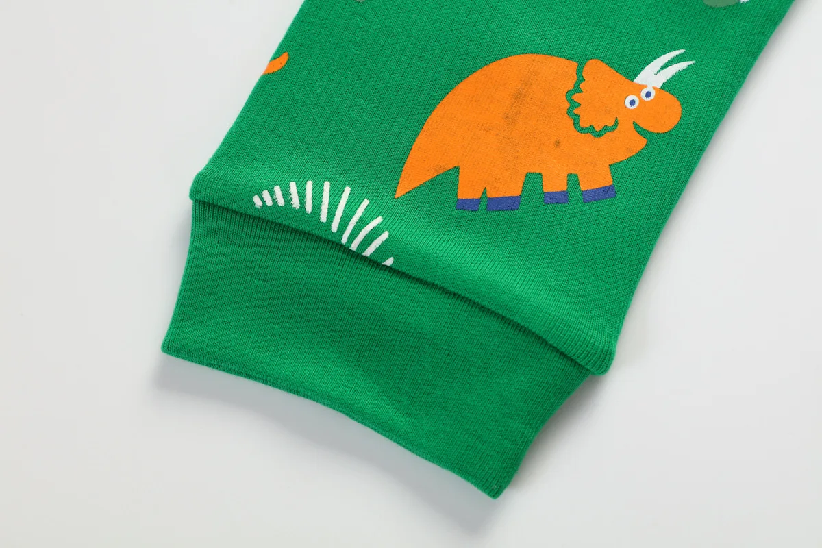 Ca&iacute;da de talla grande de los ni&ntilde;os conjuntos de ropa ni&ntilde;os ni&ntilde;as 2-8Years de algod&oacute;n de dibujos animados de manga larga sudaderas + Pantalones 2 unids/set traje de pijamas-5