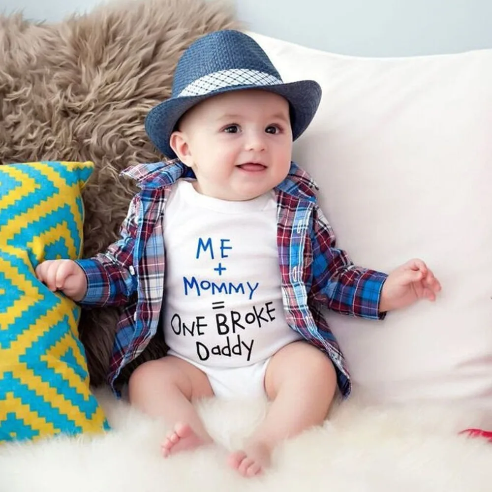 

Baby Body Short Sleeve Newborns Twins Printing Diy Ilovedaddy Roupa Menina Baby Girl Clothes 2pcs/Lot Vestiti Bambina