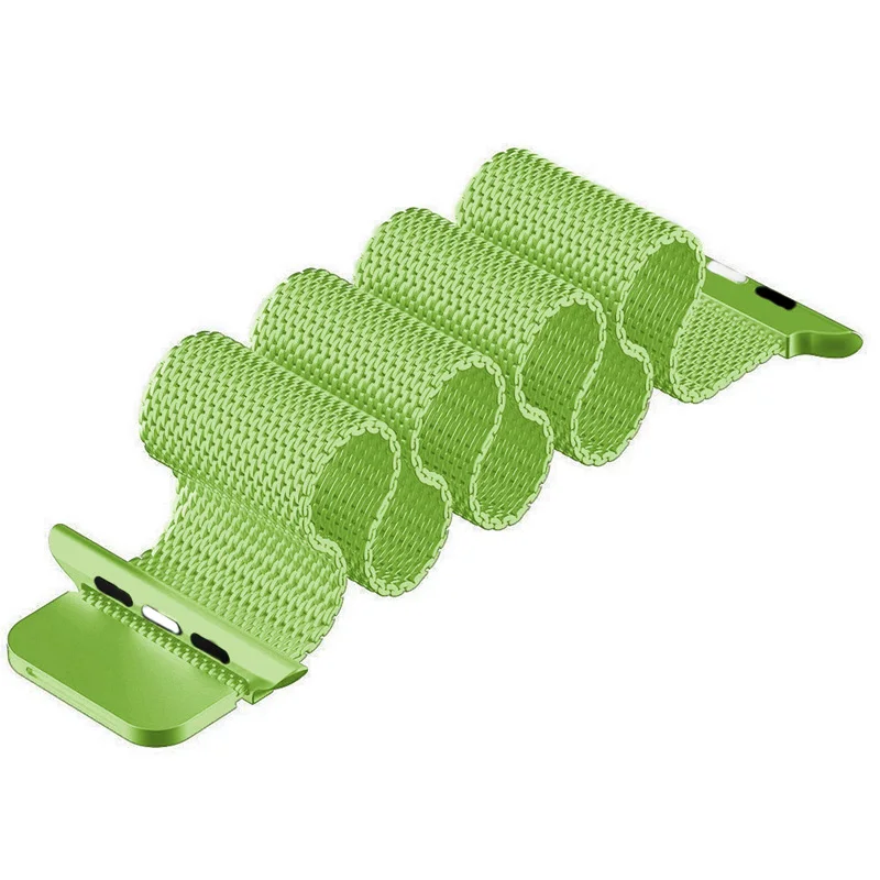 green Milane петля браслет из нержавеющей стали ремешок для Apple Watch series 3 2 1 38 мм 42 мм браслет ремешок для i watch series 5 4 40 мм 44 мм - Цвет: green