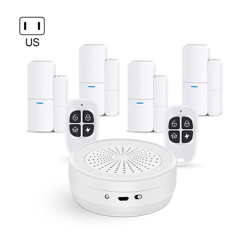 

Hot Tuya Wifi Smart Home Alarm System Wireless Burglar Security Alarm Smart Life App Control Wireless Home Alarm Kit Door Sensor