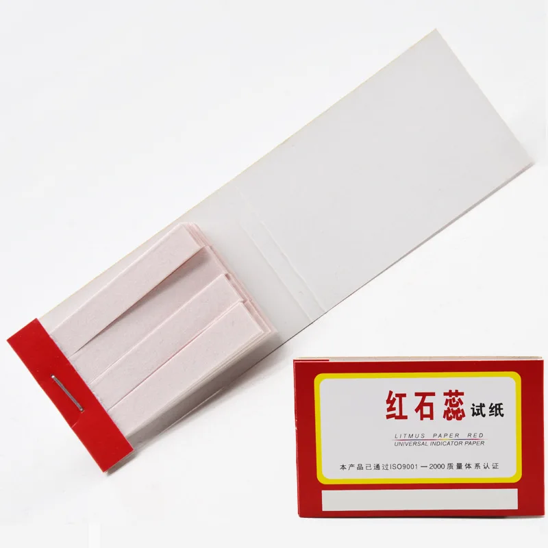 80 полос красная лакмусовая тестовая бумага Щелочная тест полоски школьные