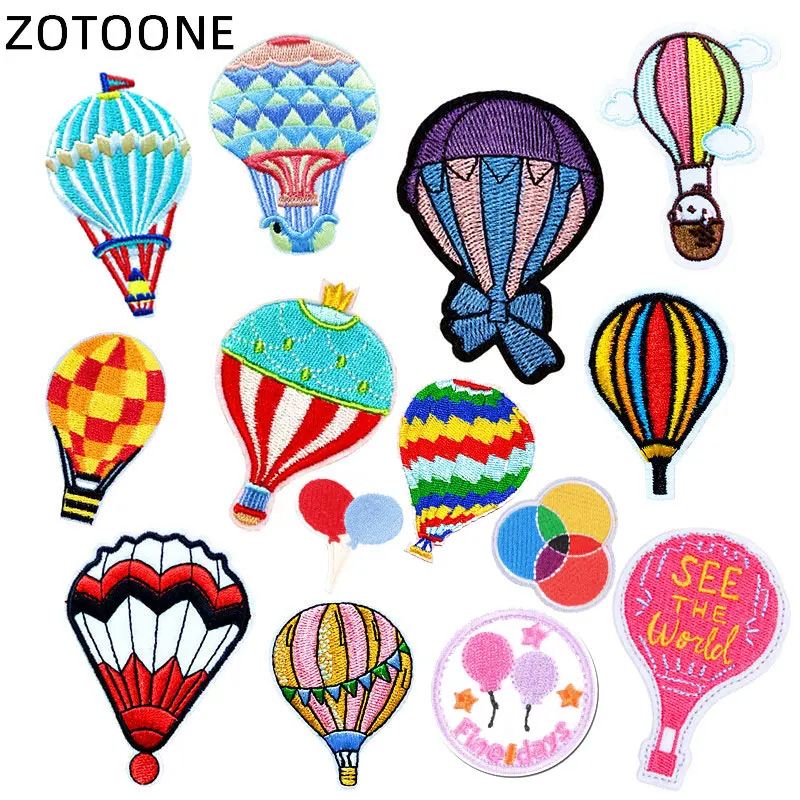 ZOTOONE цветные вышитые патчи с шариками для одежды милые нашивки воздушными сделай