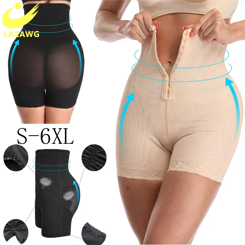Трусики женские корректирующие с завышенной талией пуш-ап и крючками | Женская