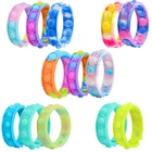 Декомпрессионный браслет с пузырьками, игрушки-антистресс радужного цвета для детей