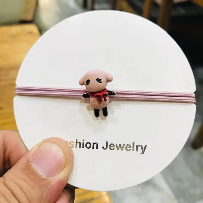 

2021 New Arrive Hot Selling Fashion Bull Ox New Year Hair Band Smple Design Hair Rope Hair Rings Women Girls Hair Accessories