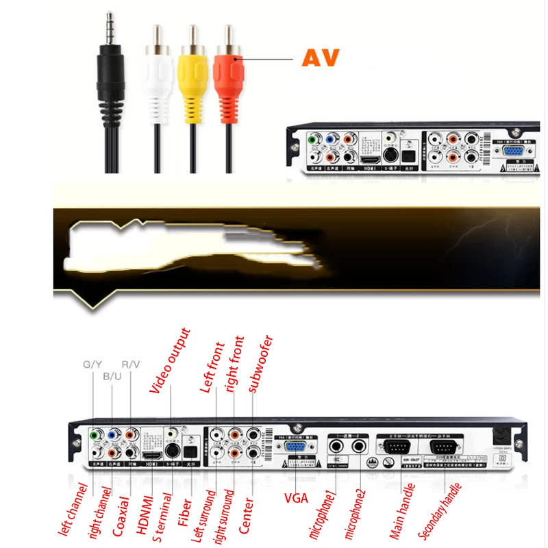 KYYSLB 220V 11W 19W ST 668 DVD VCD плеер для детей 2 0 5 1 HD HDMI полная область декодирования
