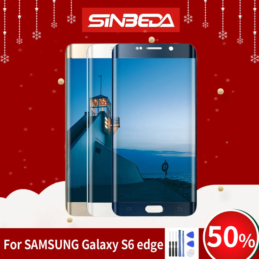 5," Super AMOLED для samsung Galaxy S6 edge lcd сенсорный экран дигитайзер G925 для samsung S6 Edge дисплей