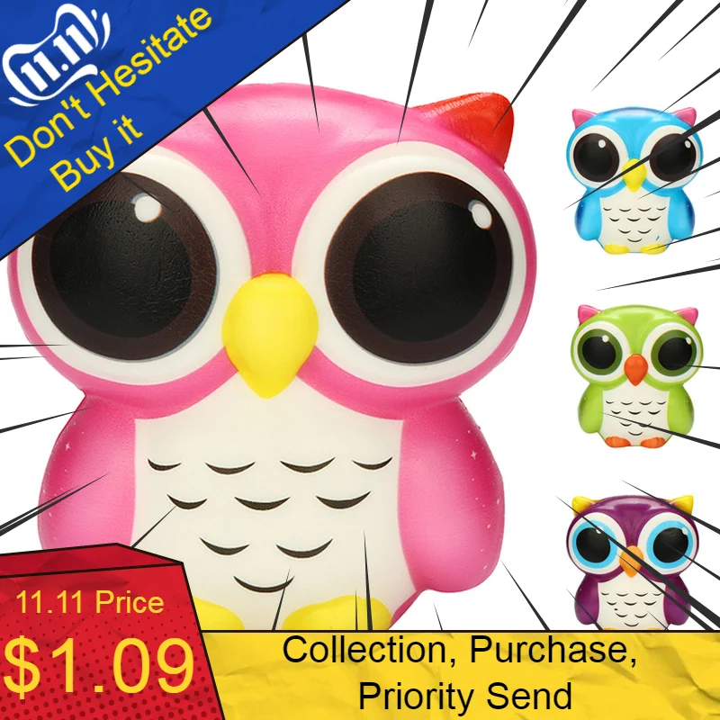 Сжимаемая игрушка в форме совы Очаровательная сжимаемая медленно