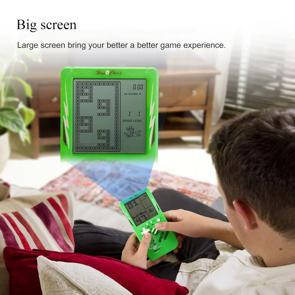 Классическая Игровая приставка Tetris с большим экраном Детская игровая для