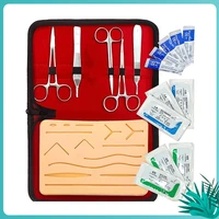 medical student skin surgical suture training kit full set medical instrument scalpel suture needle needle clamp