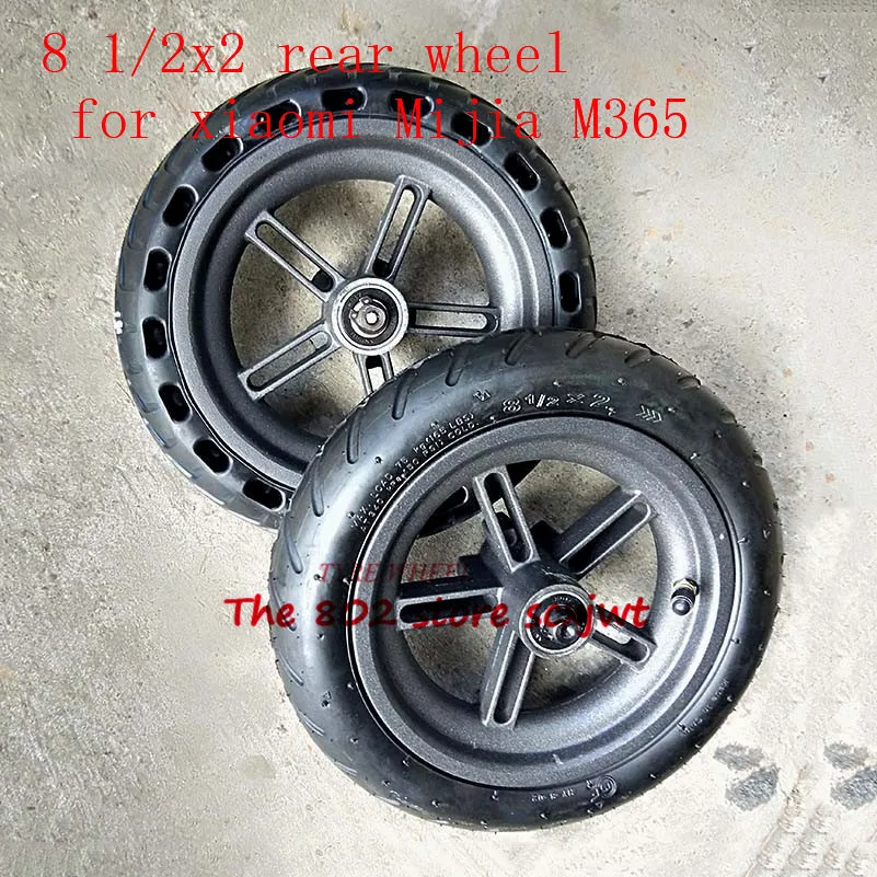 

Size 8 1/2X2 rear wheels Electric Skate Board Pneumatic tyre 8.5 inch solid wheel alloy rims for Xiaomi Mijia M365 Scooter
