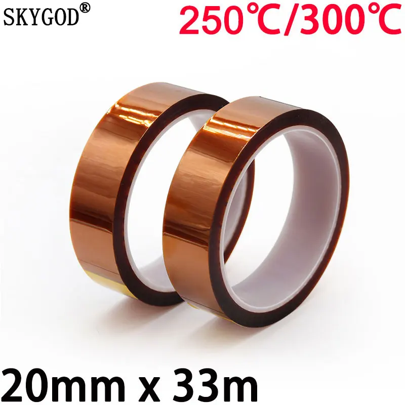 Запчасти для 3D-принтера 20 мм x 33 м термостойкая термоизоляционная полиимидная