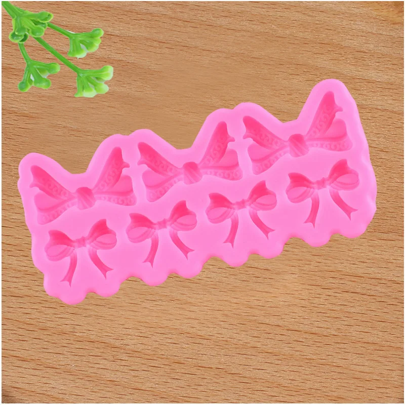 Новый Лук в форме узла помадка торт Силиконовая форма Шоколадные конфеты формы