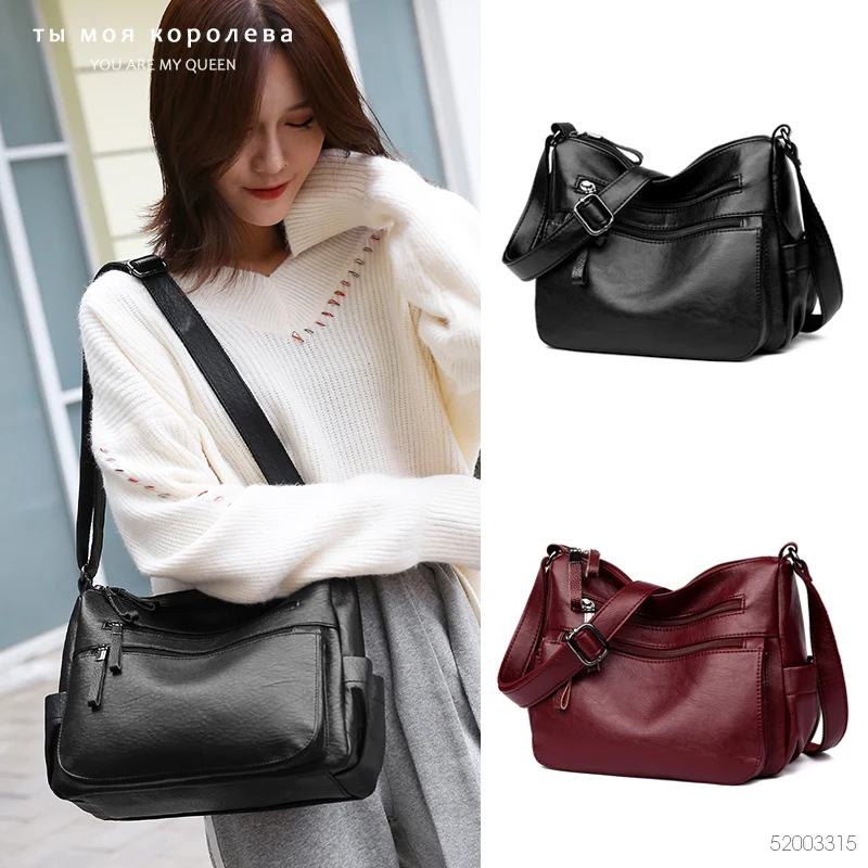 2020 Women Shoulder Pu Leather Bags High Quality Crossbody Purse Ladies Messenger Handbag for Bag Sale with Free Shipping | Багаж и сумки