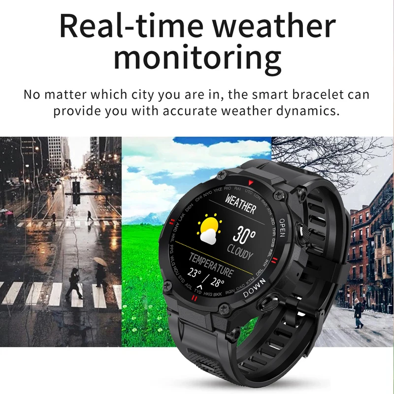 bluetooth phone smart watch men waterproof outdoor sports fitness watch health tracker weather display 2021 new smartwatch woman free global shipping