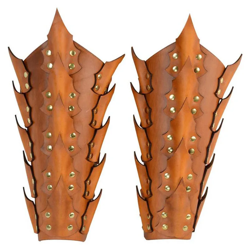 Фэнтезийный защитный нарукавник армированный кожаная шкала Костюм викинга