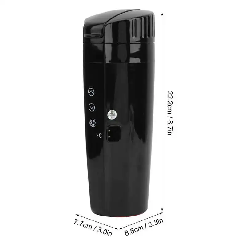

400ml Electric Kettle Car Electric Bottle Portable Travel Kettle Heating Cup for Car with Cigarette Lighter 12V