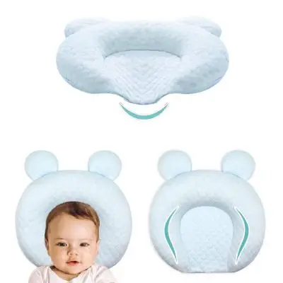 Breathable Stereotypes Anti-head Baby Protective Pillow 100% Cotton Latex Pillow For Newborn 0-1 years old Head Shaping Pillow