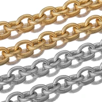 1 meter 12mm thick stainless steel big rolo cable gold chunky chain bulk neckalce chains for jewelry making diy accessories