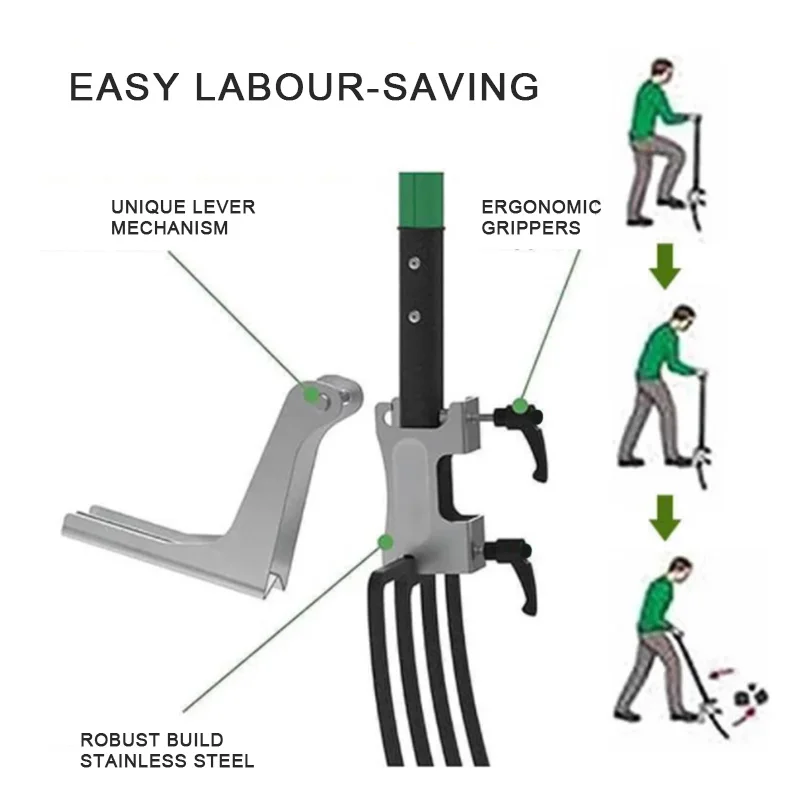 Foot Operated Weeding Aid Weeder Root Remover Puller Auxiliary Enjoy Easier Digging Planting Gardening Tool | Инструменты