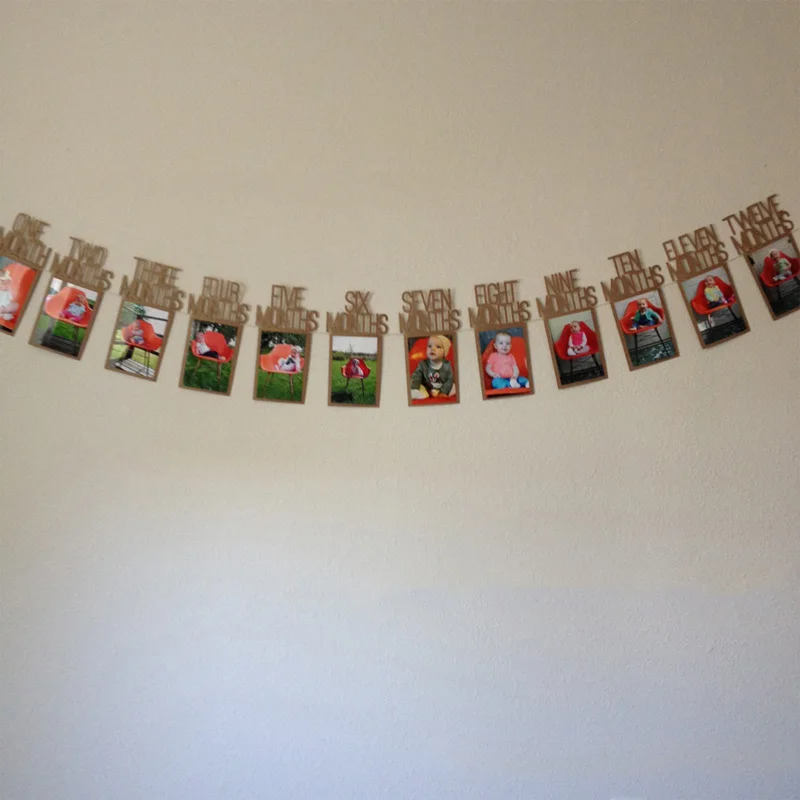 Фотофон для новорожденных 1 12 месяцев|Флажки вымпелы и конфетти| |