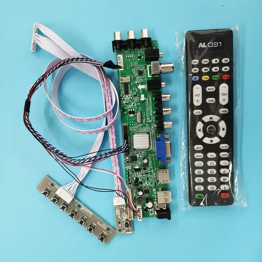 

Kit For LP156WF1-TLF1/LP156WF1-TLB2 WLED VGA LED HDMI digital remote DVB-T2 40pin 1920X1080 Signal controller board TV LVDS USB