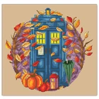 Осенний Набор для вышивки крестиком с изображением тыквы и двери, мультяшный дизайн, хлопковая шелковая нить 14ct 11ct льняная вышивка flaxen, рукоделие сделай сам