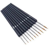 9pcsset miniature wolf hair hook line pen for oil painting gouache painting watercolor painting nail drawing supplies