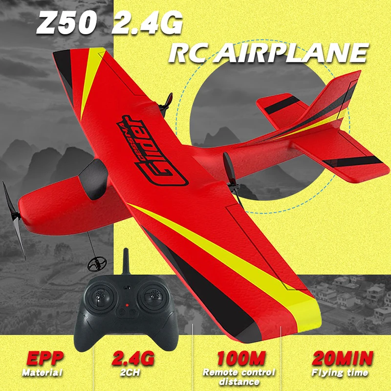 Z50 беспроводной RC Самолет EPP пена RC Самолеты Встроенный гироскоп 2,4G 2CH RTF Размах крыльев планер беспроводной пульт дистанционного управления Самолет Avion игрушки