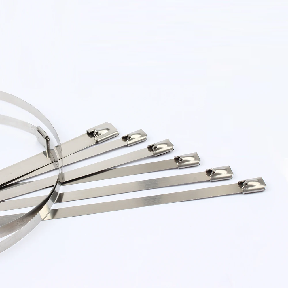 100 шт. самоблокирующиеся стяжки из нержавеющей стали 8x500 мм 500 201 304 | Обустройство