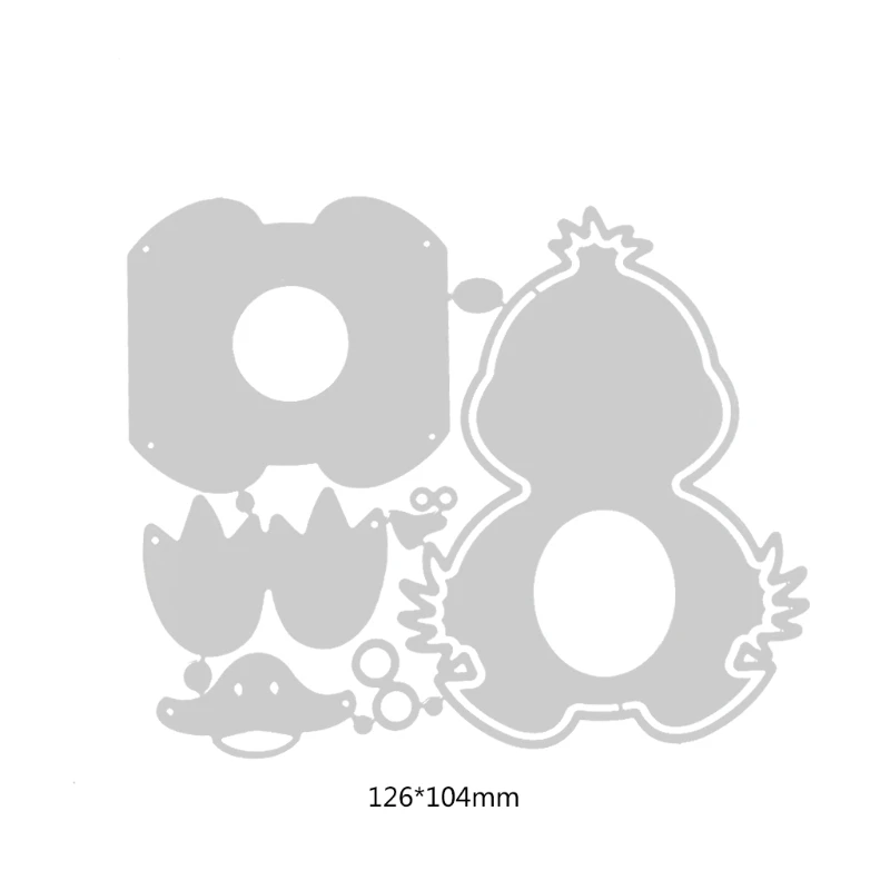 Пасхальная утка металлический Трафаретный вырубной штамп Скрапбукинг Сделай