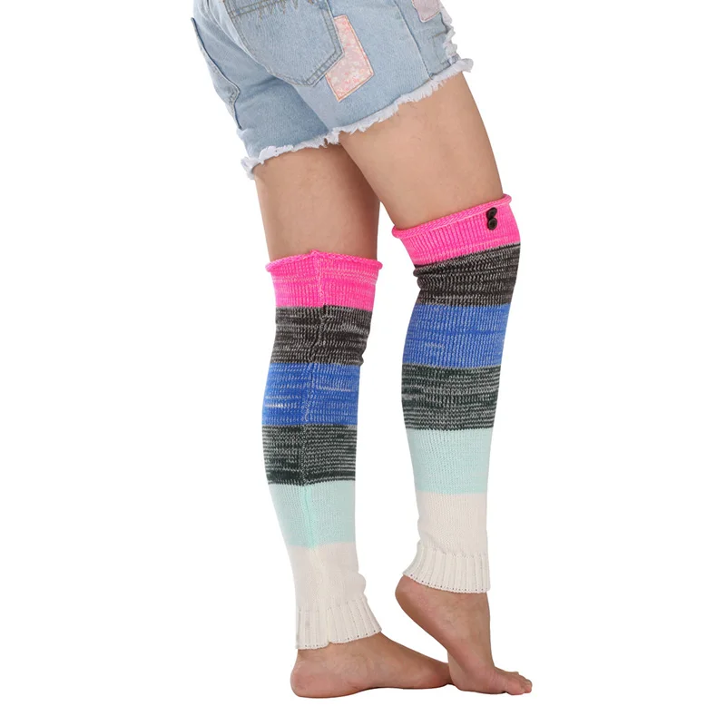 YOZIRON/Разноцветные длинные женские зимние гетры Повседневный обертывающий ногу