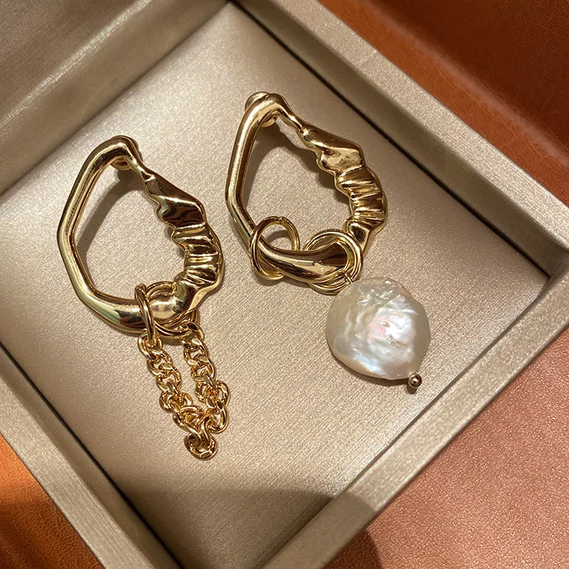 

Необычные белые серьги-подвески в виде ракушек, родственников, ретро, позолоченные винтажные металлические серьги-подвески