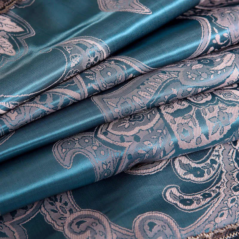 

SRF Luxury Satin Jacquard Sky Blue Bedding Set Silk Duvet Cover Bed Sheet Pillowcase Bed Linen Bedspread Double Queen King
