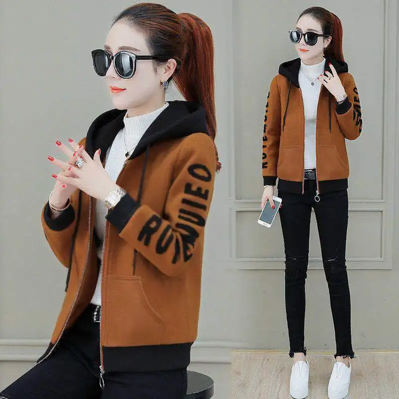 

Hoodies Women Hooded Sweater Women's Loose Top Short Coat Women's Clothing Hoodies Sweatshirts Tops Sudaderas