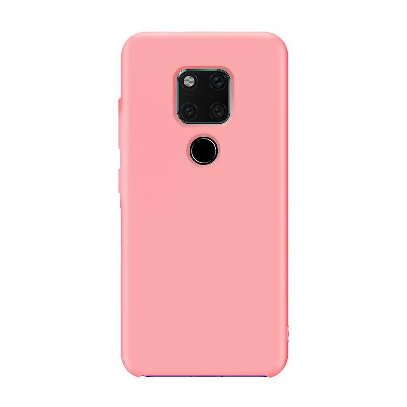 Для HUAWEI mate 20 Pro чехол Высококачественный Мягкий Силиконовый противоударный защитный чехол для HUAWEI mate 20 X чехол для телефона - Цвет: Розовый