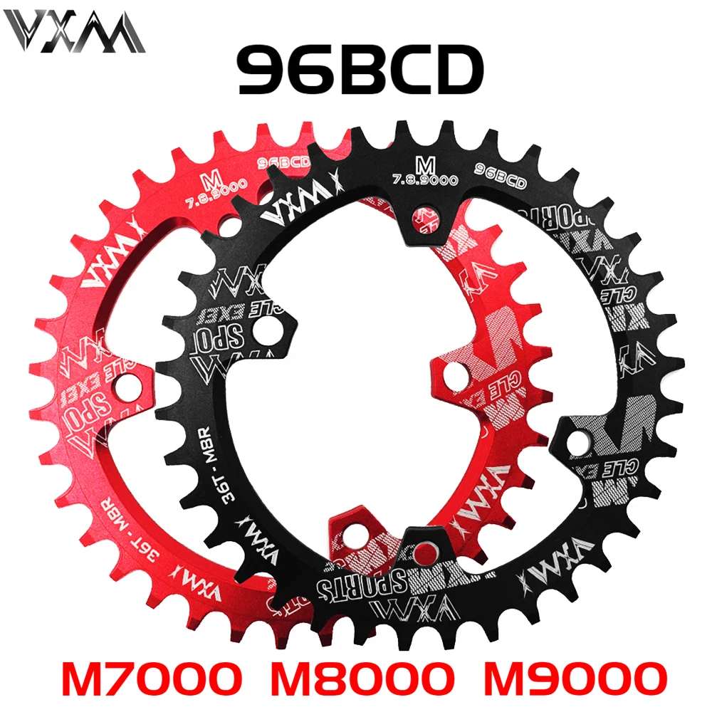 Buy VXM Round 96BCD Chainring MTB Mountain BCD 96 bike bicycle 32T 34T 36T 38T crankset Tooth plate Parts for M7000 M8000 M9000 on