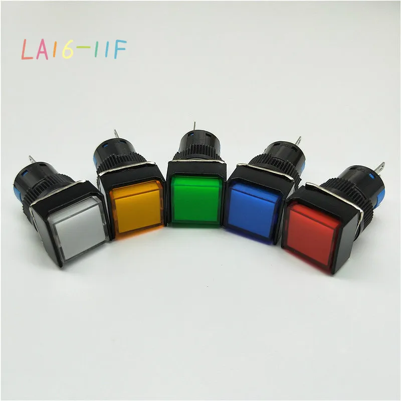 1 шт. 16 мм кнопочный переключатель самоблокировка/самосброс 5A/250VAC NO + NC LA16-11F |