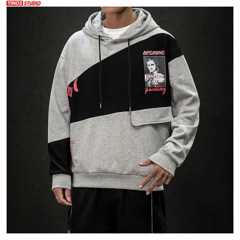 Прямая поставка Осенняя мужская Спортивная Толстовка большого размера Уличная