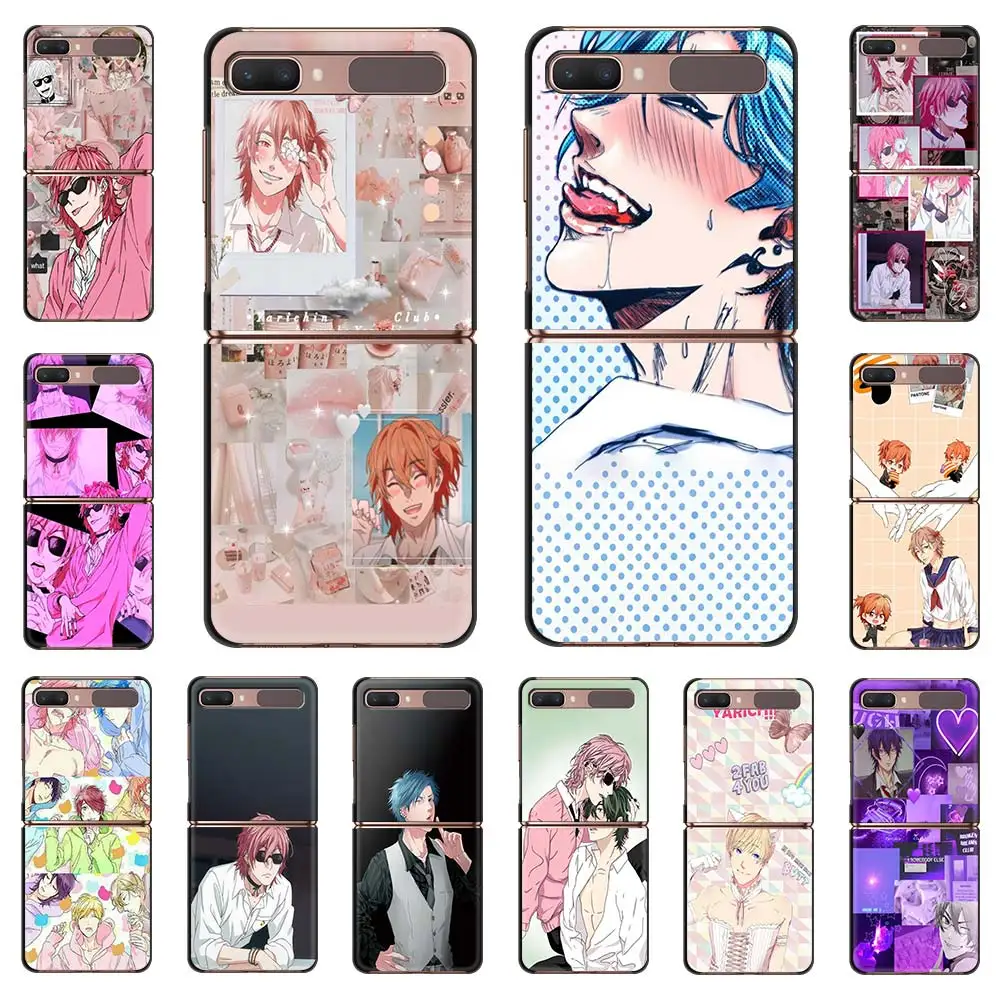 

Phone Case For Samsung Galaxy Z Flip Fold Hard PC Cover For Galaxy ZFlip 5G Mobile Bag Back Shell Anime Yarichin B Club